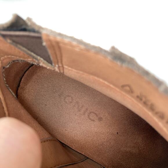 Vionic Madeline Bootie Taupe Suede Comfort Arch Support Zip Ankle Boots  Western - Picture 5 of 16